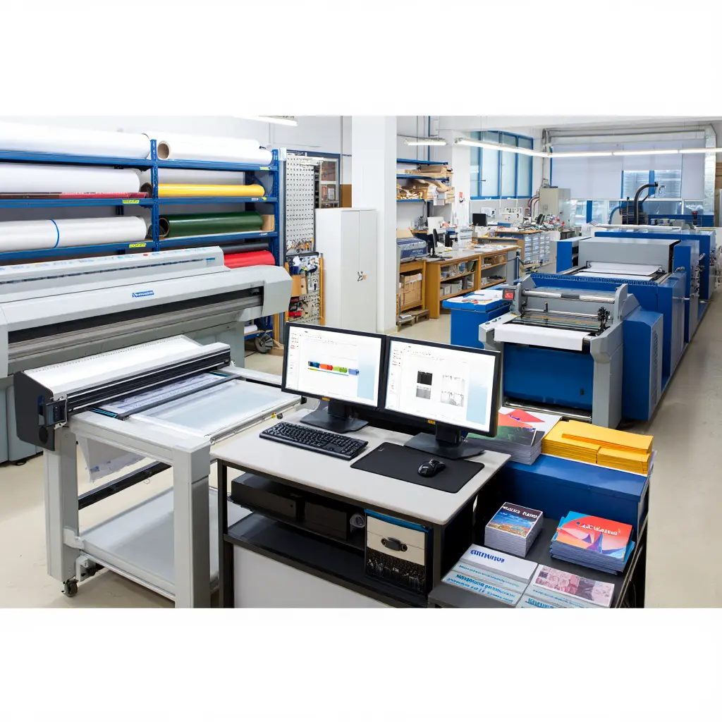 Our printing workshop with modern equipment